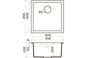 Мойка кухонная Omoikiri Yamakawa Tetogranit/черный (4993302) - 2