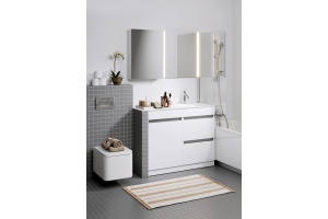 Тумба с раковиной Aqwella Forma 115, бельевая корзина слева - 3