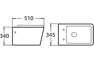 Унитаз подвесной SantiLine SL-5007 безободковый, с микролифтом - 2