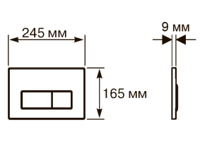 KDI-0000030 (009A-2) Панель смыва Slim Белая глянец (клавиша прямоугольная, хром) НОВИНКА - 3