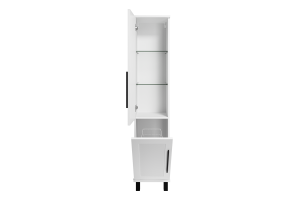 Шкаф - пенал Misty Модерн 35 с бельевой корзиной универсальный левый - 2