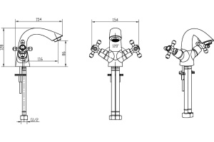 Смеситель Boheme Camelia 291 для раковины - 2