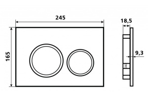 Кнопка смыва Esbano хром матовый (ESINKRG11MC) - 2