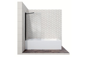 Шторка на ванну Ambassador Bath Screens 16041207 80х140, профиль черный