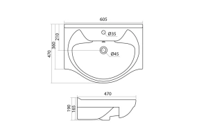 Встраиваемая раковина Misty Байкал 60 белая глянцевая - 3