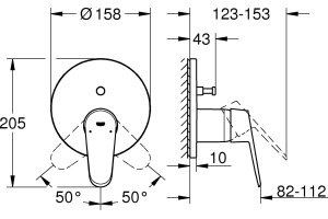 Смеситель Grohe Eurodisc 24056002 для ванны с душем - 2