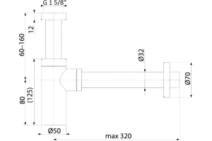 Сифон для раковины Boheme хром глянцевый - 2