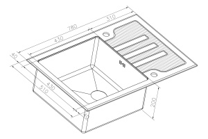 Мойка кухонная Zorg Inox Glass GL-7851-WHITE-BRONZE белое стекло - 3
