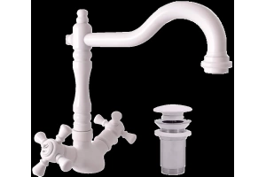 Смеситель для раковины Rav Slezak Morava retro белый 