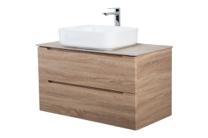 Тумба со столешницей и раковиной BelBagno Etna 100 светлое дерево - 2