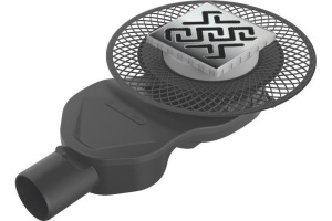 Душевой трап Berges Platz Antik 10х10 хром матовый