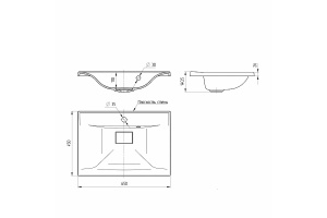 Мебельная раковина Vincea 65 белая матовая - 3