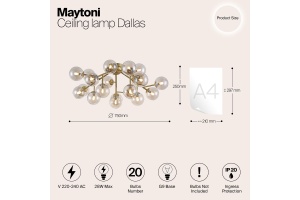 Потолочная люстра Maytoni Dallas MOD545PL-20G - 2