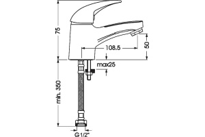 Смеситель для раковины Vidima Orion хром (BA001AA) - 2