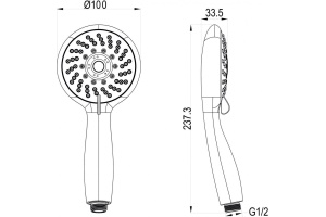 Душевой гарнитур Swedbe Harmony 5010 - 3