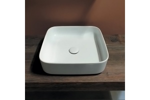 Kerasan Tribeca Раковина накладная 43х43 см, без отв. под смеситель, цвет: белый