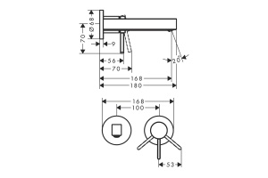 Смеситель для раковины Hansgrohe Finoris белый матовый  - 2