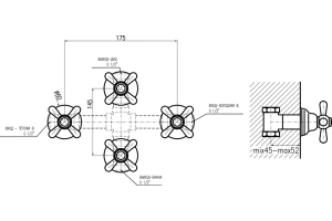 Смеситель для ванны с душем Rav Slezak Morava retro золото - 2