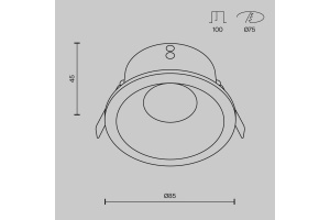 Встраиваемый светильник Maytoni Zoom DL032-2-01W - 3