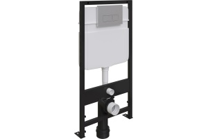 Комплект Унитаз подвесной STWORKI Хадстен SETK3304-0616-001-1-6000 с микролифтом + Система инсталляции для унитазов EWRIKA ProLT 0026-2020 с кнопкой смыва 0040 хром матовый - 2