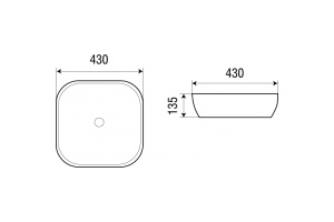Раковина накладная Weltwasser WW ELBACH 2198 43 белый (10000003841) - 2