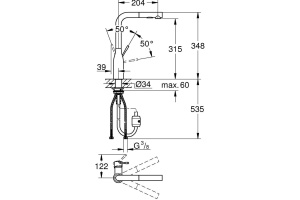 Смеситель Grohe Essence New 30270AL0 для кухонной мойки - 2