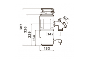 Измельчитель пищевых отходов Nagare Slim 1250 (4995063) - 3