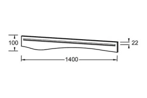 EB1842RU-P6 полочка для зеркала SHERWOOD /140/ (натуральный дуб) - 2