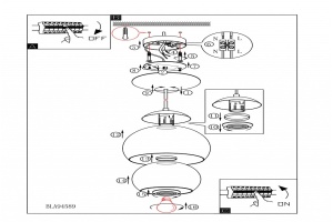 Подвесной светильник Eglo ПРОМО Rocamar 94589 - 3