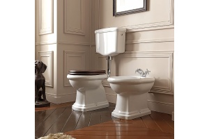 Крышка-сиденье Kerasan Retro темное дерево/ бронза, с микролифтом (108640) - 2