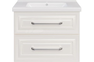 Тумба под раковину без столешницы ASB-Woodline Валенца 80 слоновая кость