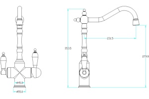 Смеситель Boheme Medici Ripresa 111 для кухонной мойки - 2