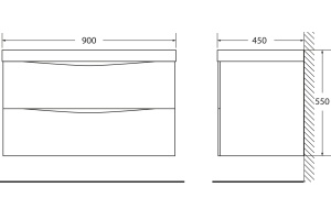 Тумба с раковиной BelBagno Marino 90 capucino lucido - 3