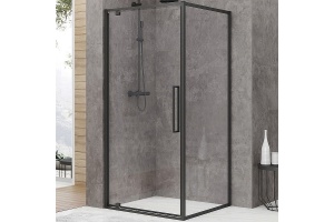 Душевой уголок Black&White Stellar Wind 100х100 черный матовый