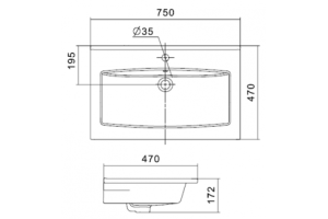 Раковина ASB-Mebel Элина 75 - 3