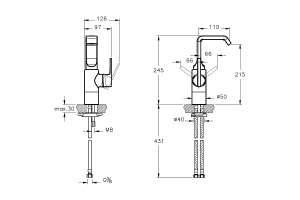Смеситель для раковины Vitra SUIT U хром - 3