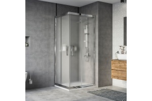 Душевой уголок STWORKI Карлстад DE019RC8090200 90x80 см профиль хром глянец, стекло матовое