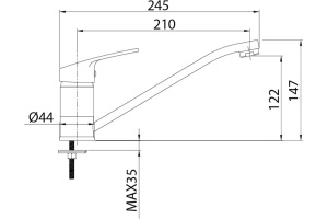 Смеситель Milardo Meal M06SB00M05 для кухонной мойки - 3