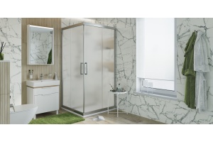 Душевой уголок STWORKI Дублин DE019SC9595200 95x95 см профиль хром матовый, стекло матовое - 3