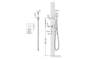 Смеситель встроенный с гигиеническим душем Timo Briana 7189/17SM золото матовое - 2