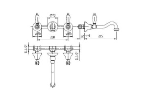 Смеситель для раковины Cezares FIRST (FIRST-BLS1-02-M) - 2