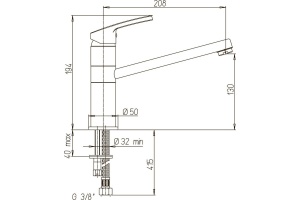 Смеситель для кухни Paini Miura MRCR573GMLMKM - 2