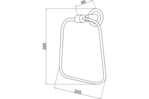 Полотенцедержатель Boheme Murano хром - 2