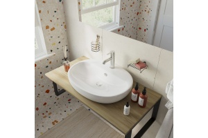 Мебель для ванной DIWO Элиста 100 светлое дерево, с раковиной Самара 0116 - 3