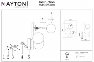 Бра Maytoni Dallas MOD545WL-03BS - 2