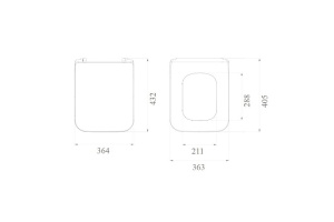 Сиденье для унитаза Boheme Vogue белое с петлями золото - 2