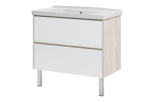 Тумба под раковину Misty Мускат 90 белая глянцевая