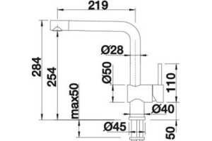 Смеситель для кухонной мойки Blanco Linus хром (517183) - 2