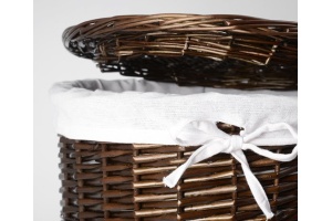 Корзина для белья Wasserkraft Elbe WB-740-L темно-коричневая, большая - 3