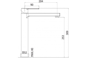 Смеситель Cezares Ovest LSM1-A-01-W0 для раковины, хром - 2